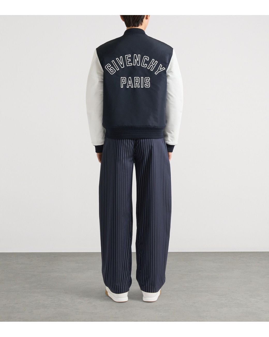 Givenchy Blue Logo Bomber Jacket for men