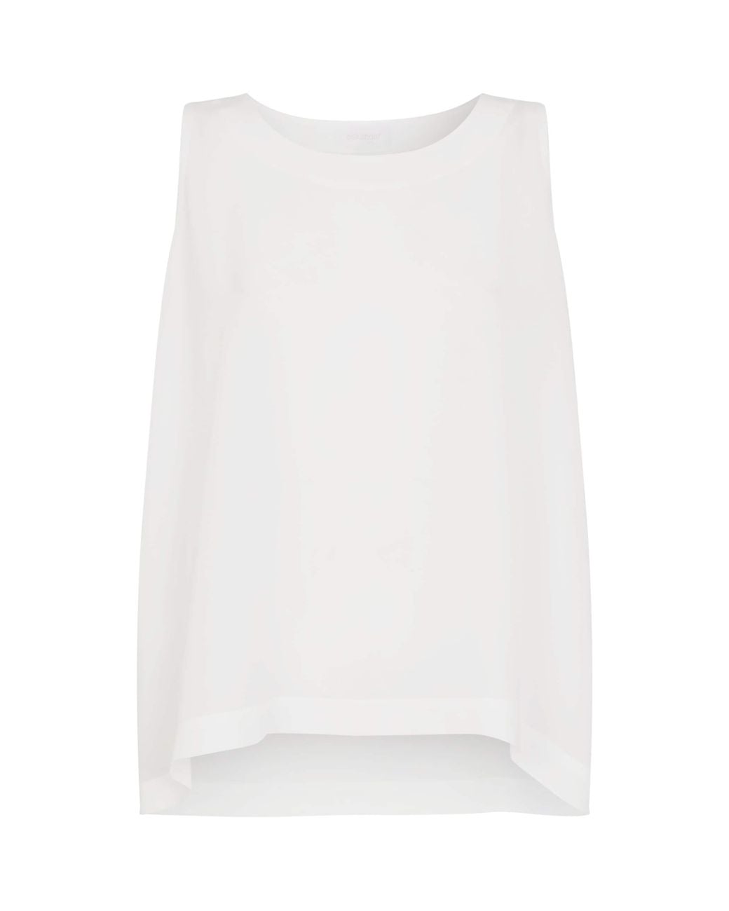 Eskandar White Silk Shell Top