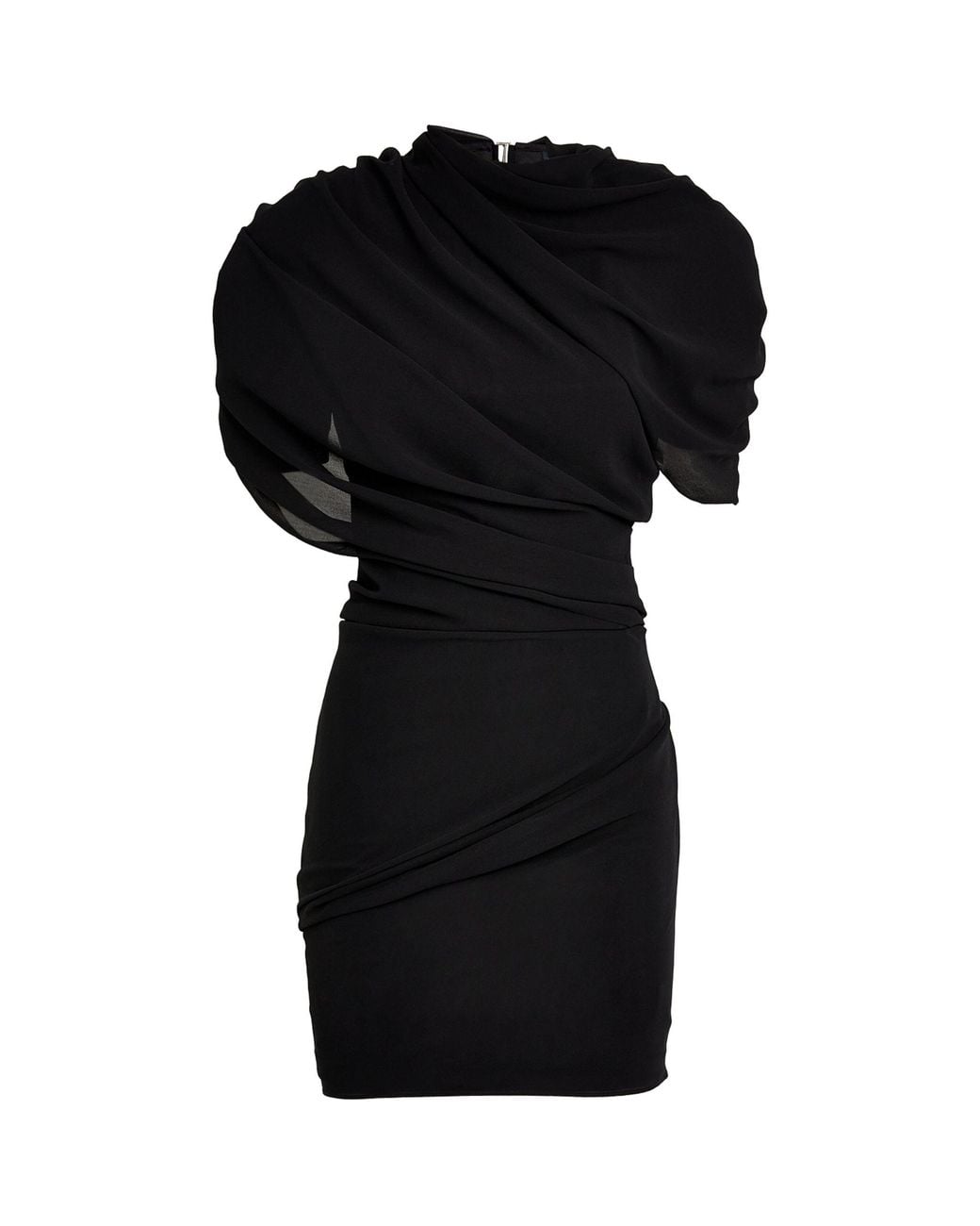 Jacquemus Draped Castagna Mini Dress in Black | Lyst