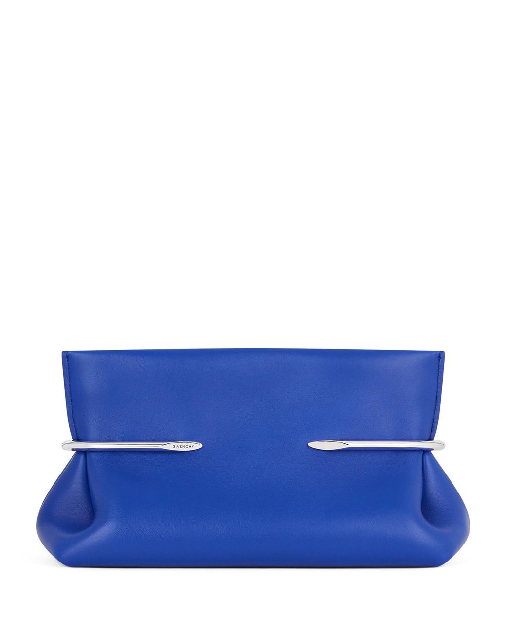 Givenchy Blue Small Leather Soft Pinch Clutch