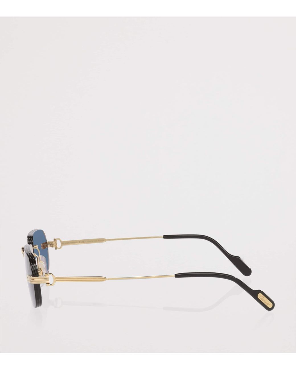 Cartier Blue Première De Rectangle Sunglasses
