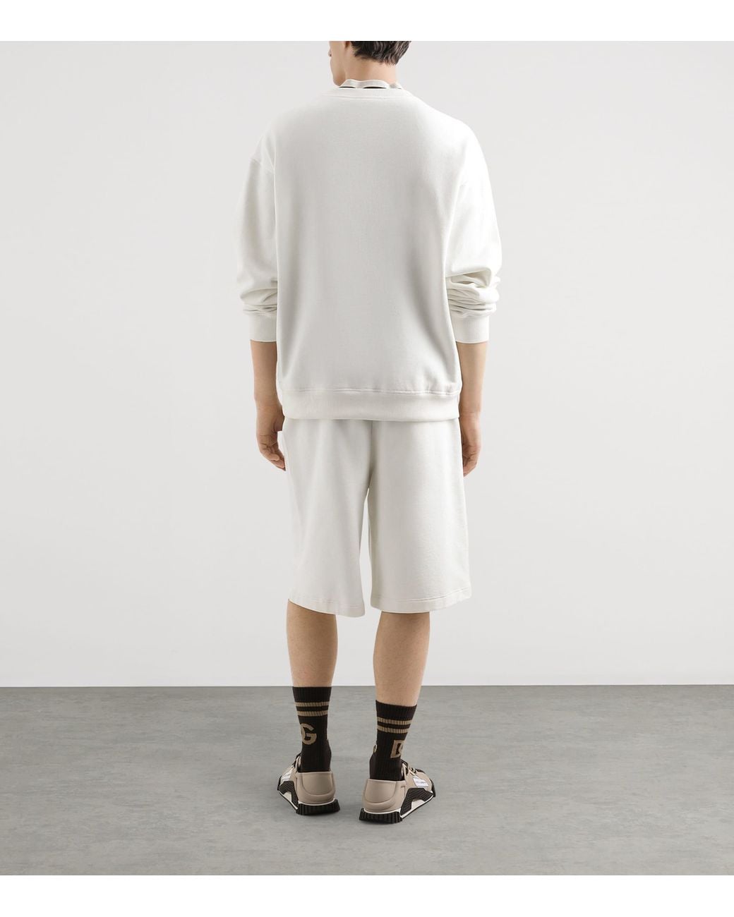 Dolce & Gabbana White Sweatshirt With Patch for men
