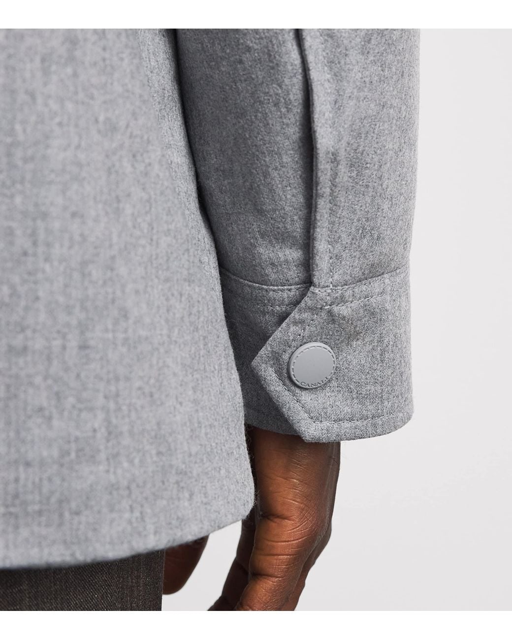 Canali Gray Wool Field Jacket for men