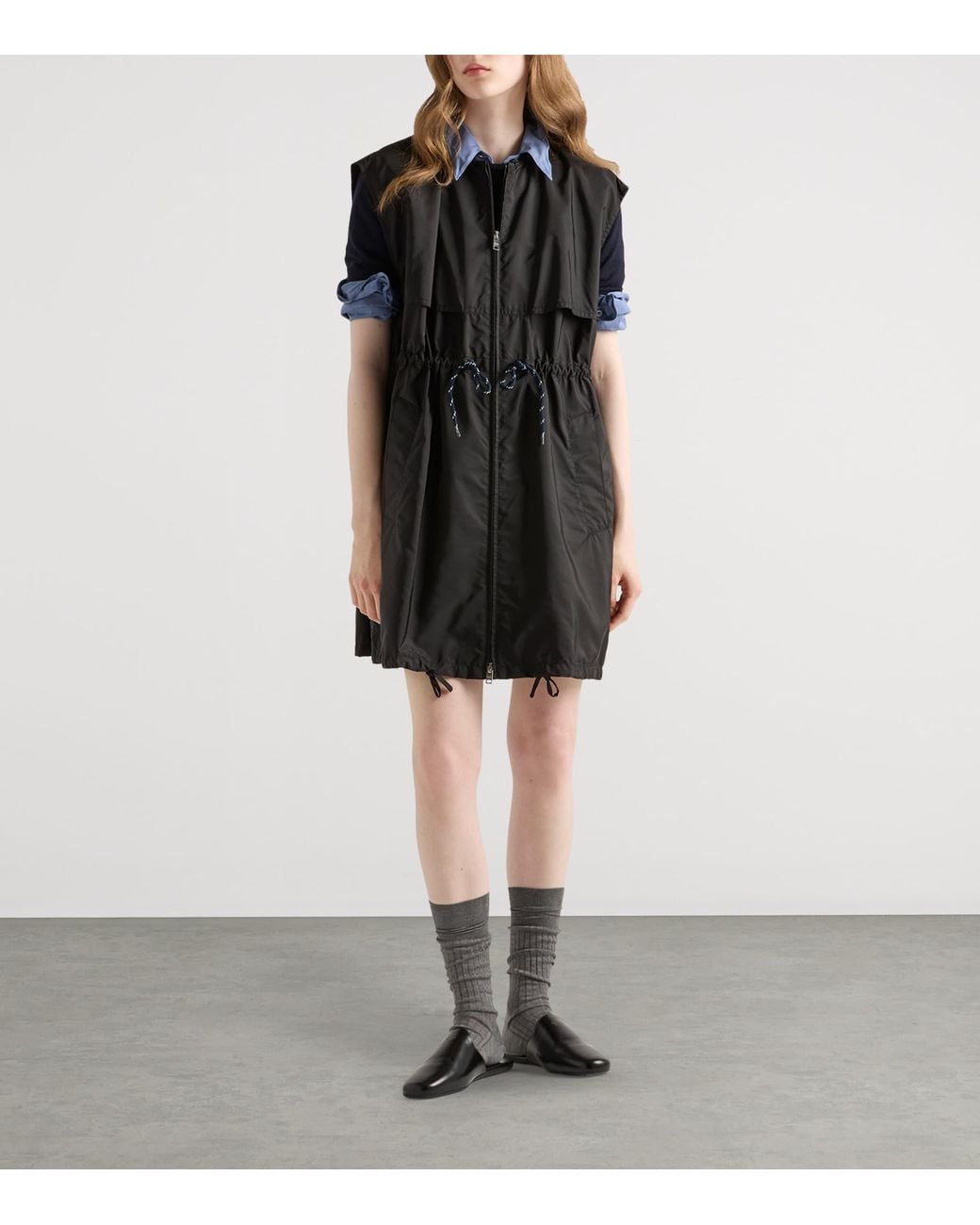 Prada Black Re-Nylon Mini Dress