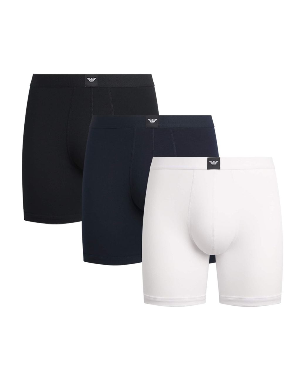Emporio Armani Blue Stretch-Cotton Boxer Briefs for men