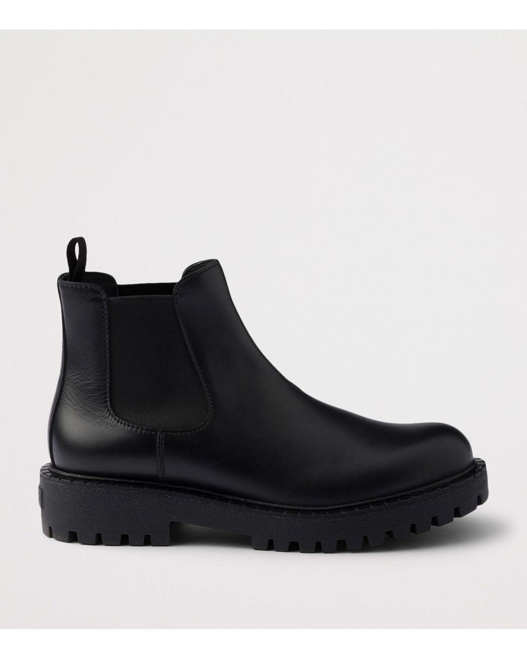 Prada Black Calfskin Chelsea Boots for men