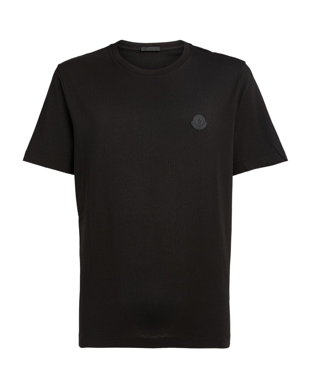 Moncler Cotton Logo T-shirt in Black for Men - Lyst