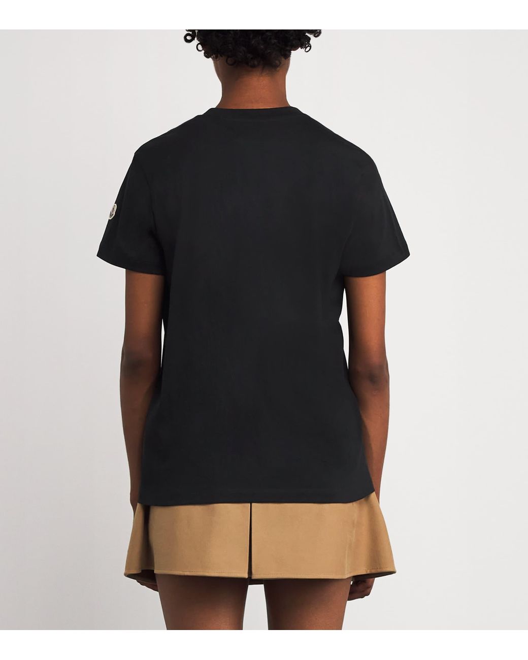 Moncler Black Cotton Logo T-Shirt