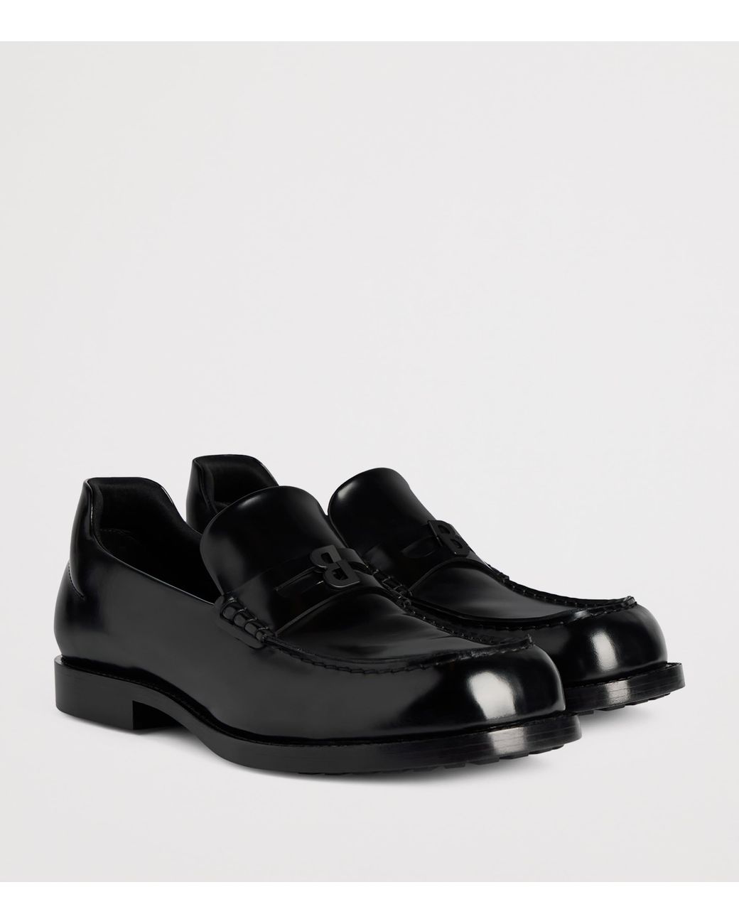 Balenciaga Black Patent Leather Comfy Loafers