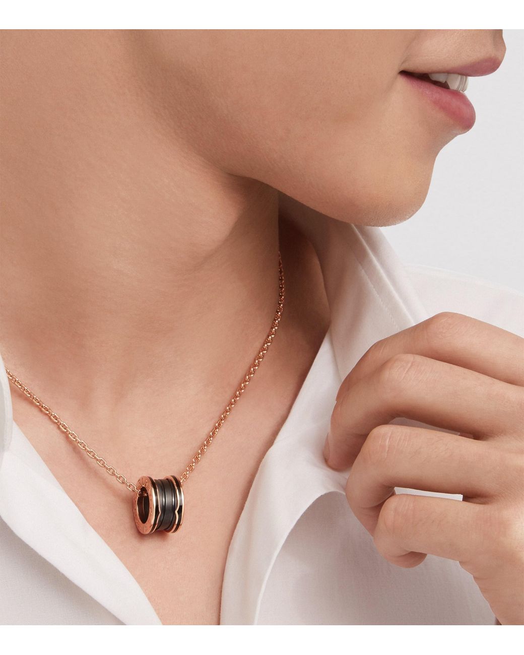 BVLGARI Metallic And Ceramic B.Zero1 Necklace