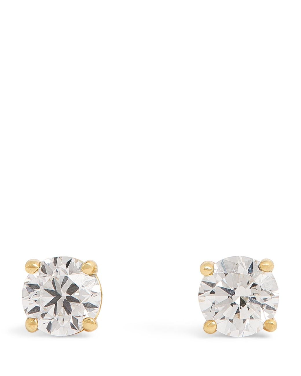 Harrods White And Diamond Stud Earrings