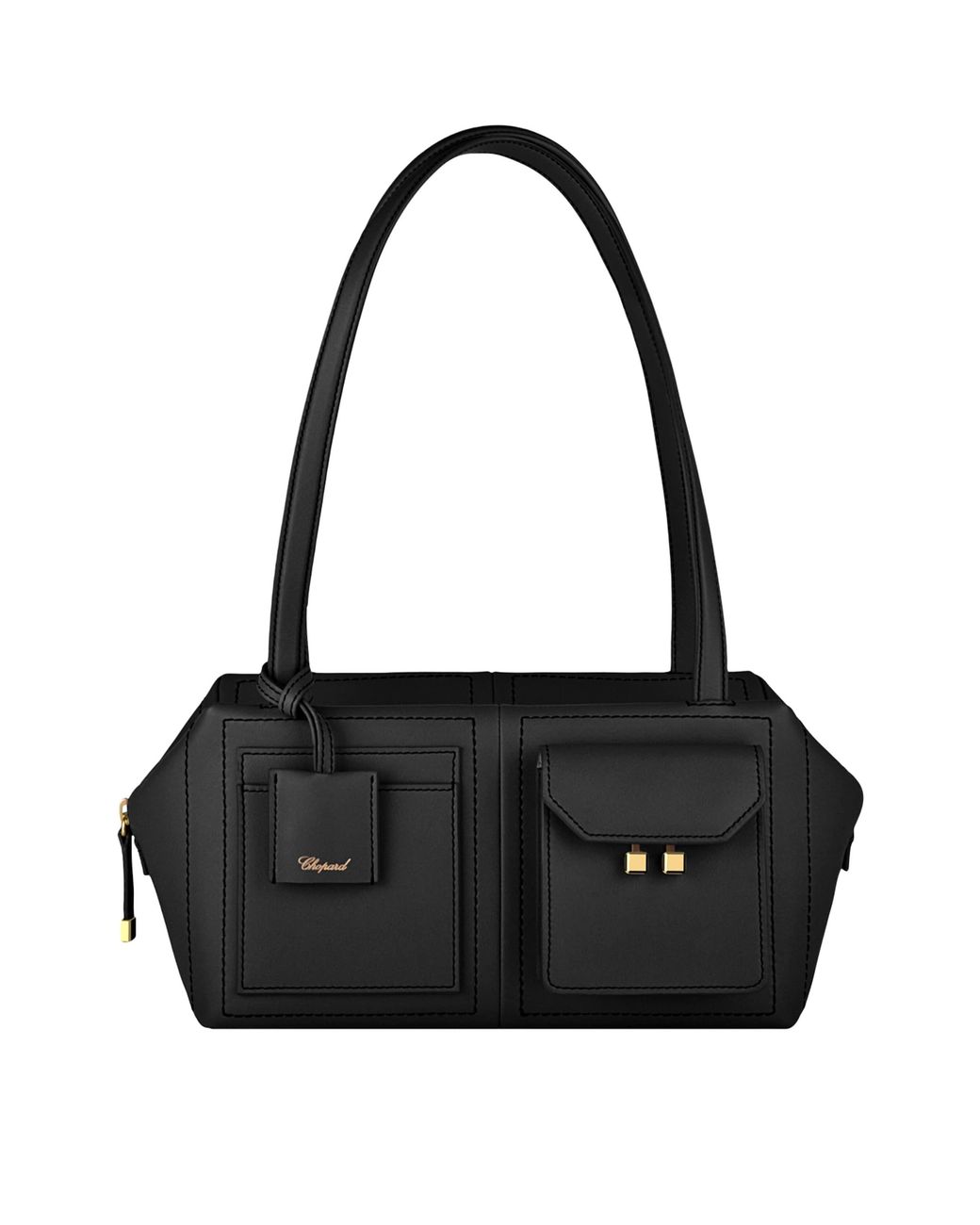 Chopard Black Leather Ice Cube Shoulder Bag