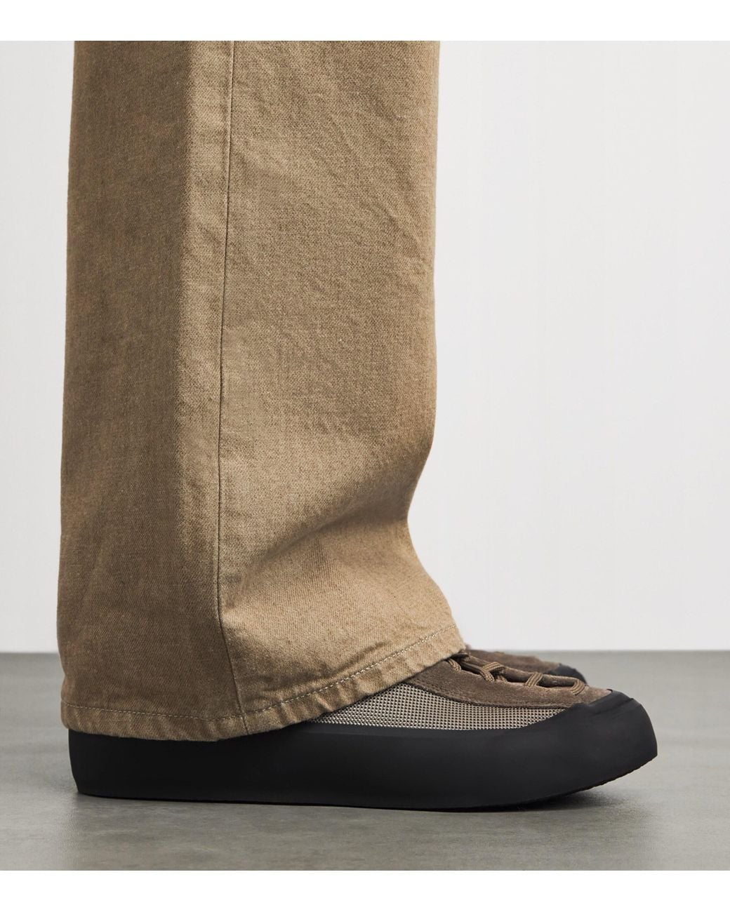 Stone Island Brown Mesh-Suede Sneakers for men