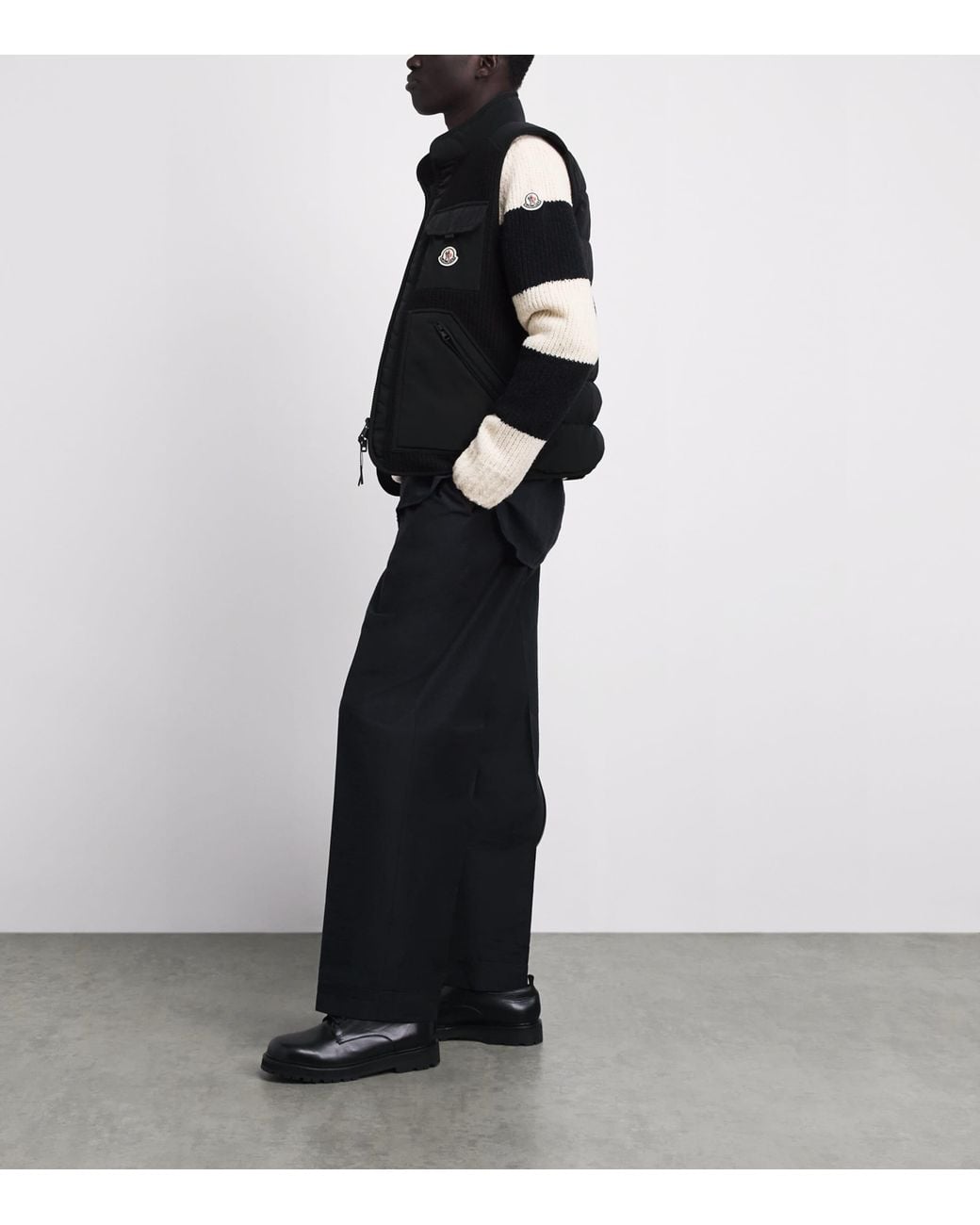 Moncler Black Down-Padded Lenevra Gilet for men