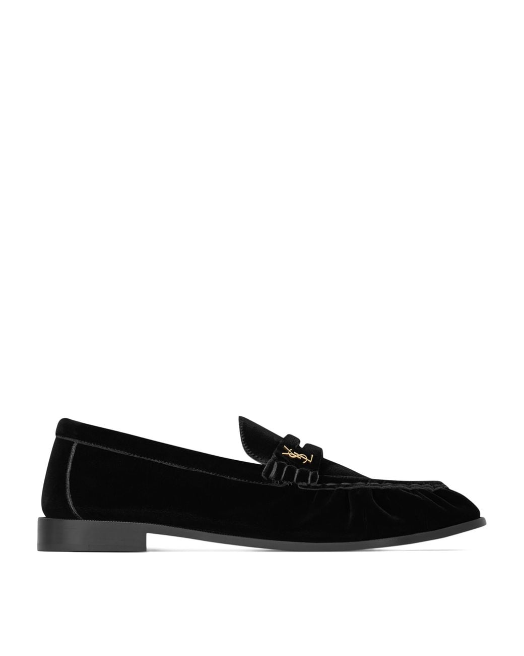 Saint Laurent Black Velvet Le Loafers for men