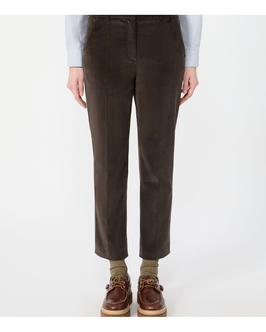 Weekend by Maxmara Gray Corduroy Trousers