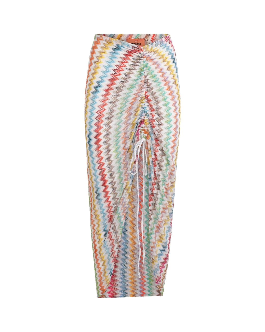 Missoni Multicolor Zigzag Ruched Maxi Skirt