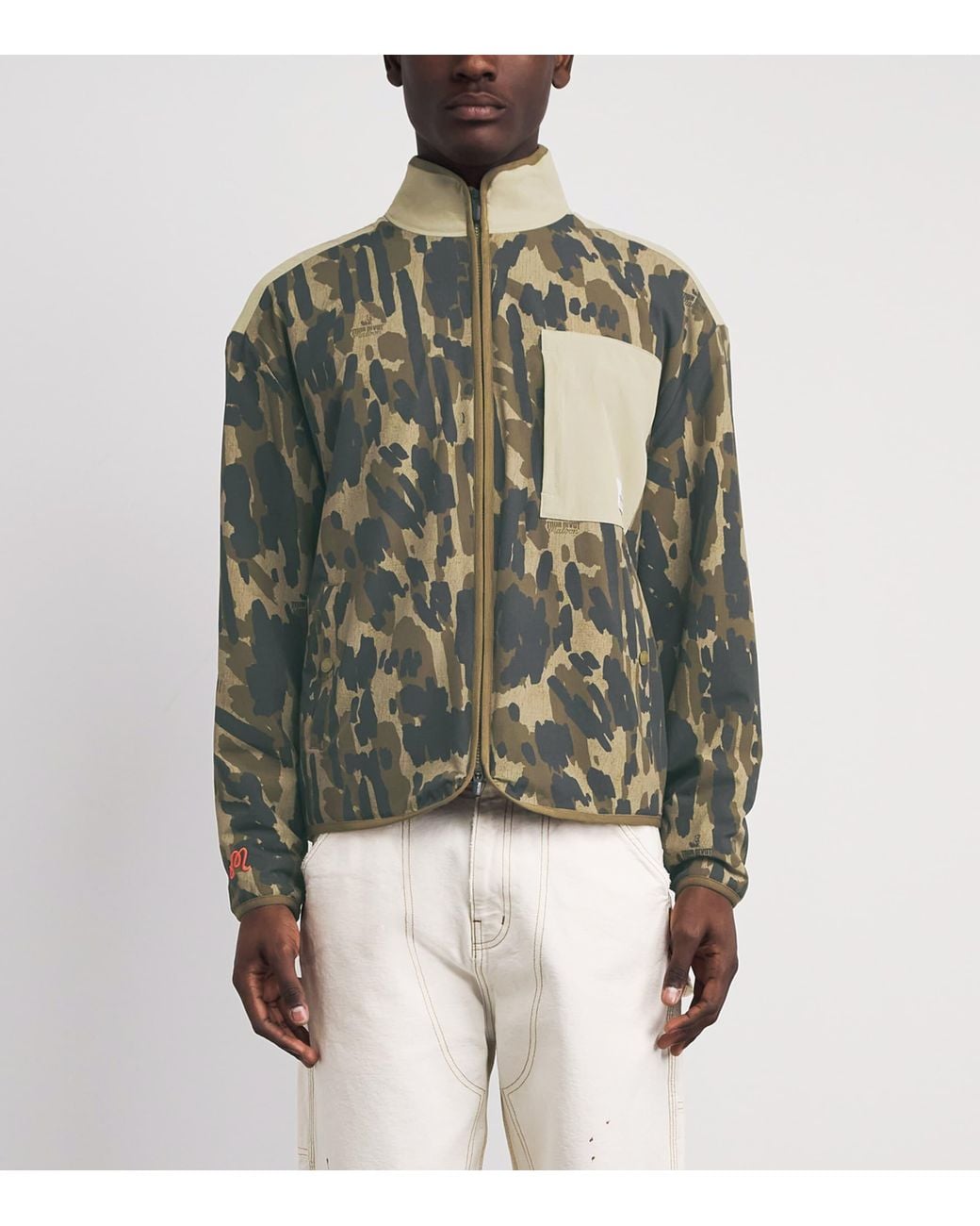 Malbon Green Tour Divot Sherpa Jacket for men