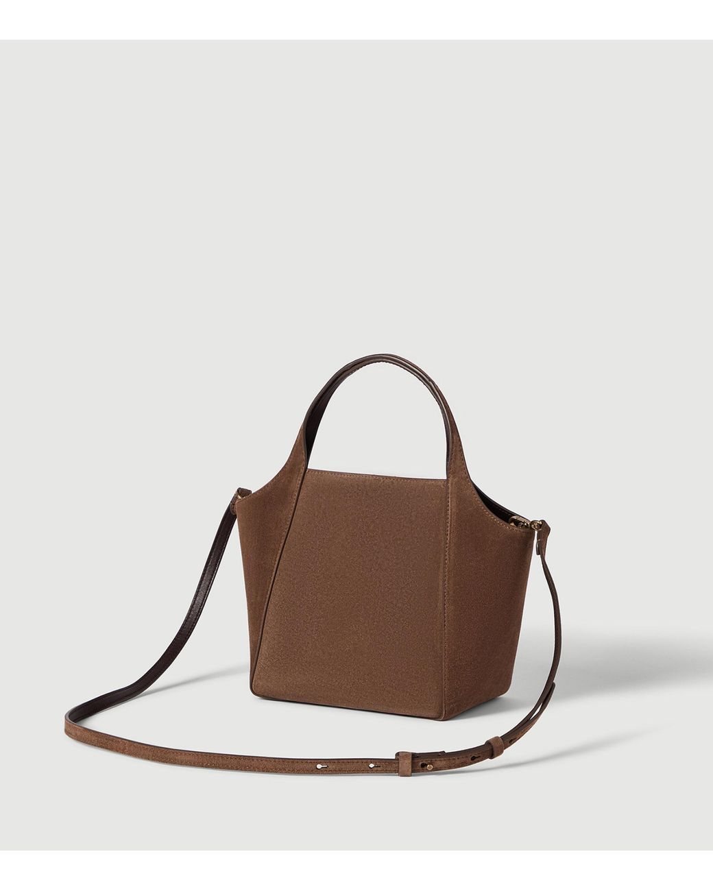 Brunello Cucinelli Brown Small Suede Bucket Bag