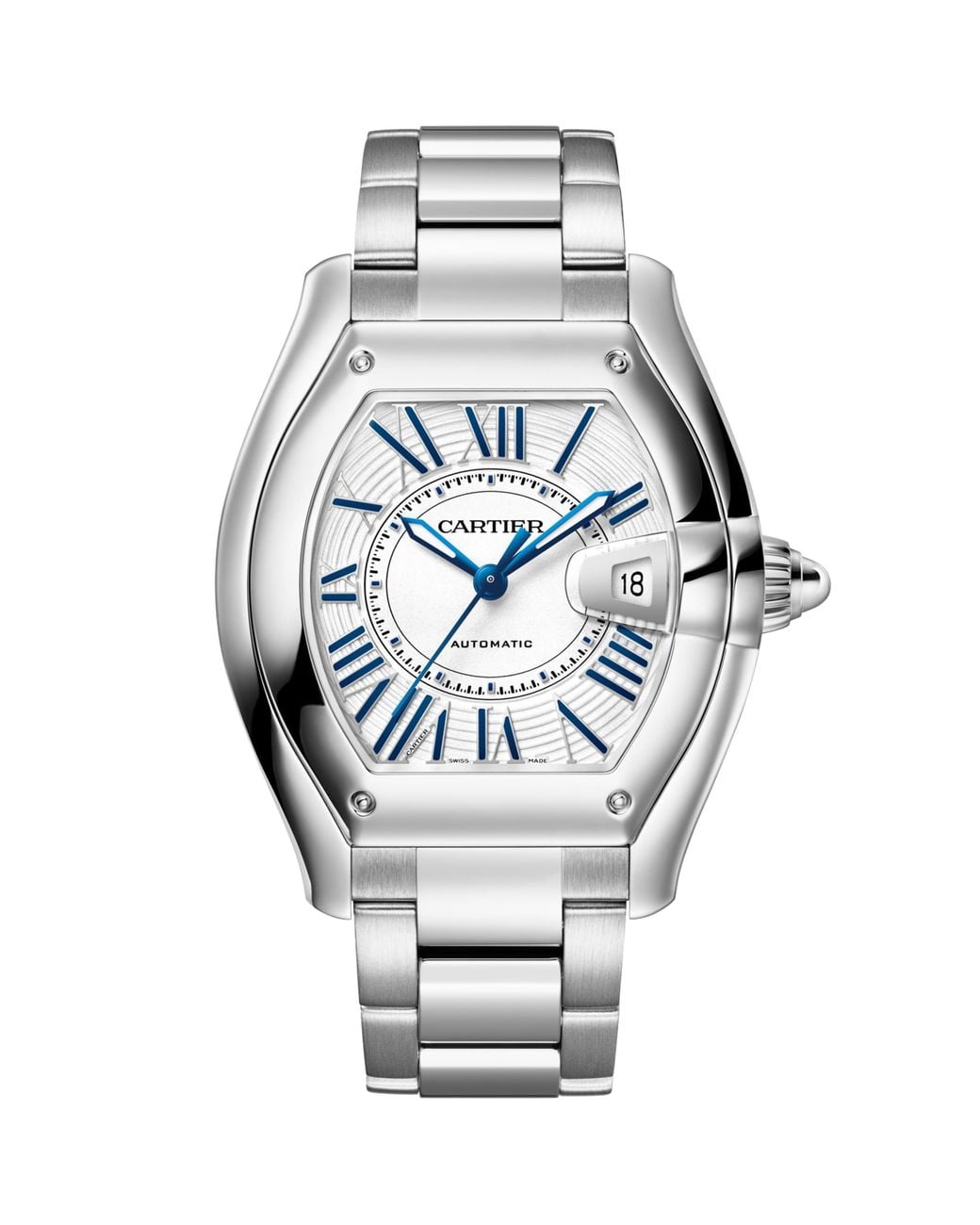 Cartier Metallic Stainless Steel Roadster Watch