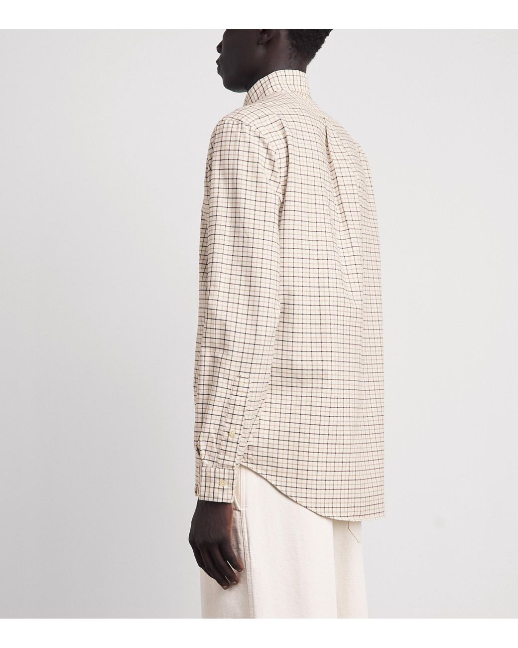 Polo Ralph Lauren White Custom-Fit Tattersall Oxford Shirt for men