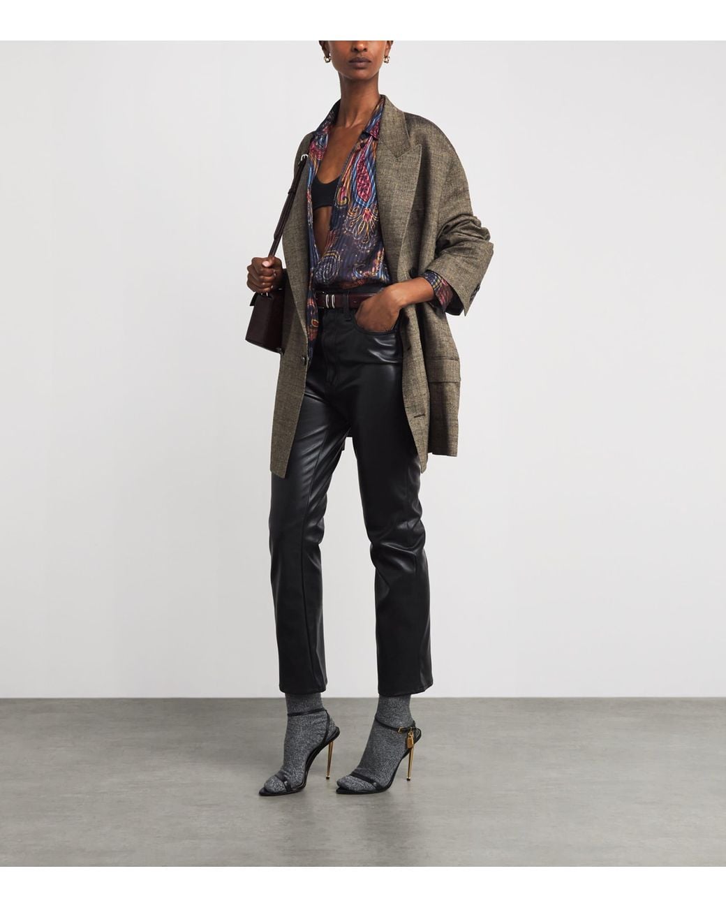 Etro Multicolor Silk Pleated Paisley Shirt