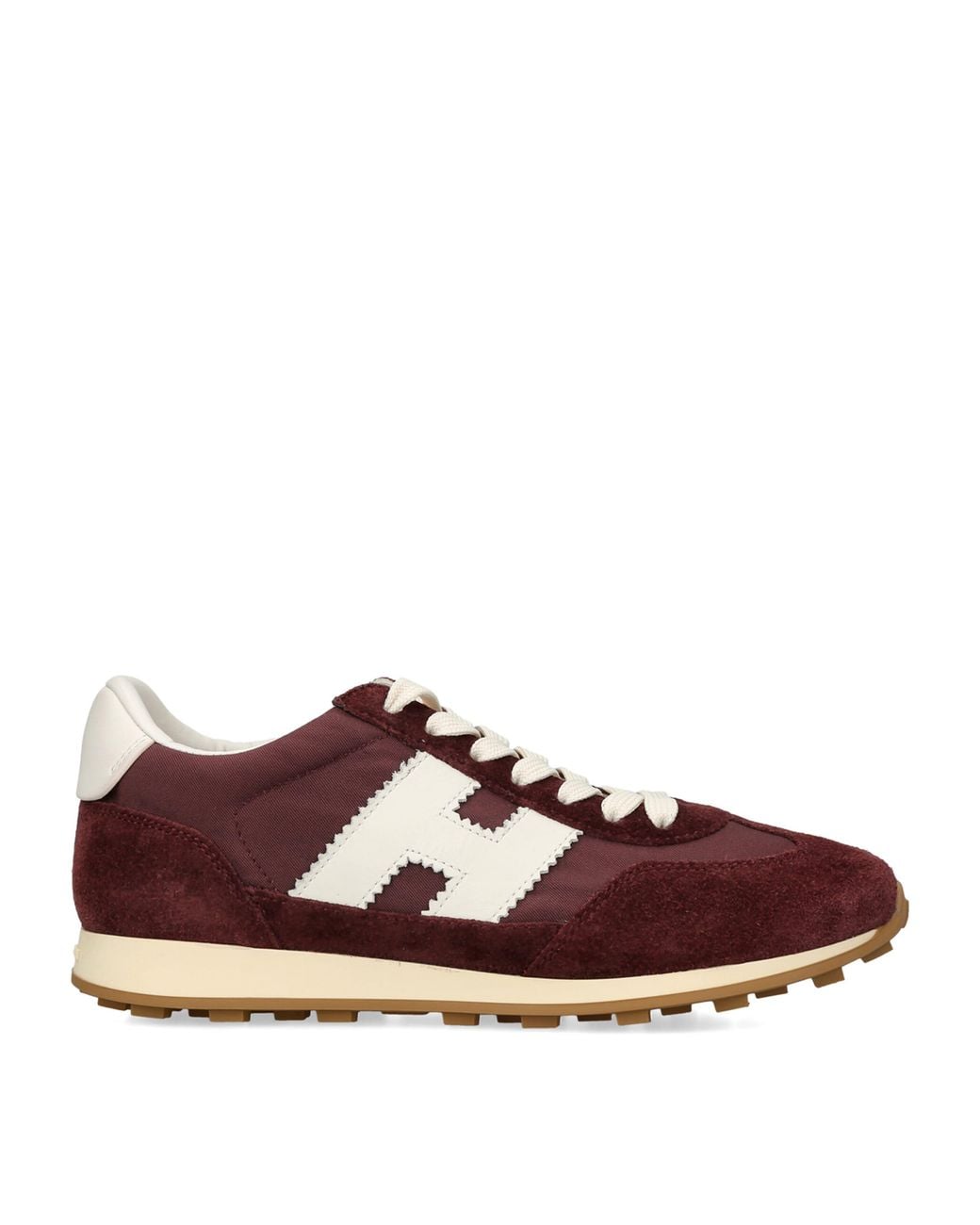 Hogan Brown Suede-Mesh Athletic Sneakers