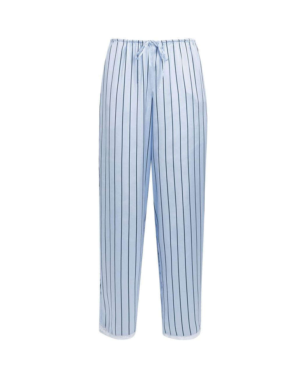 Skims Blue Woven Shine Stripe Pyjama Bottoms