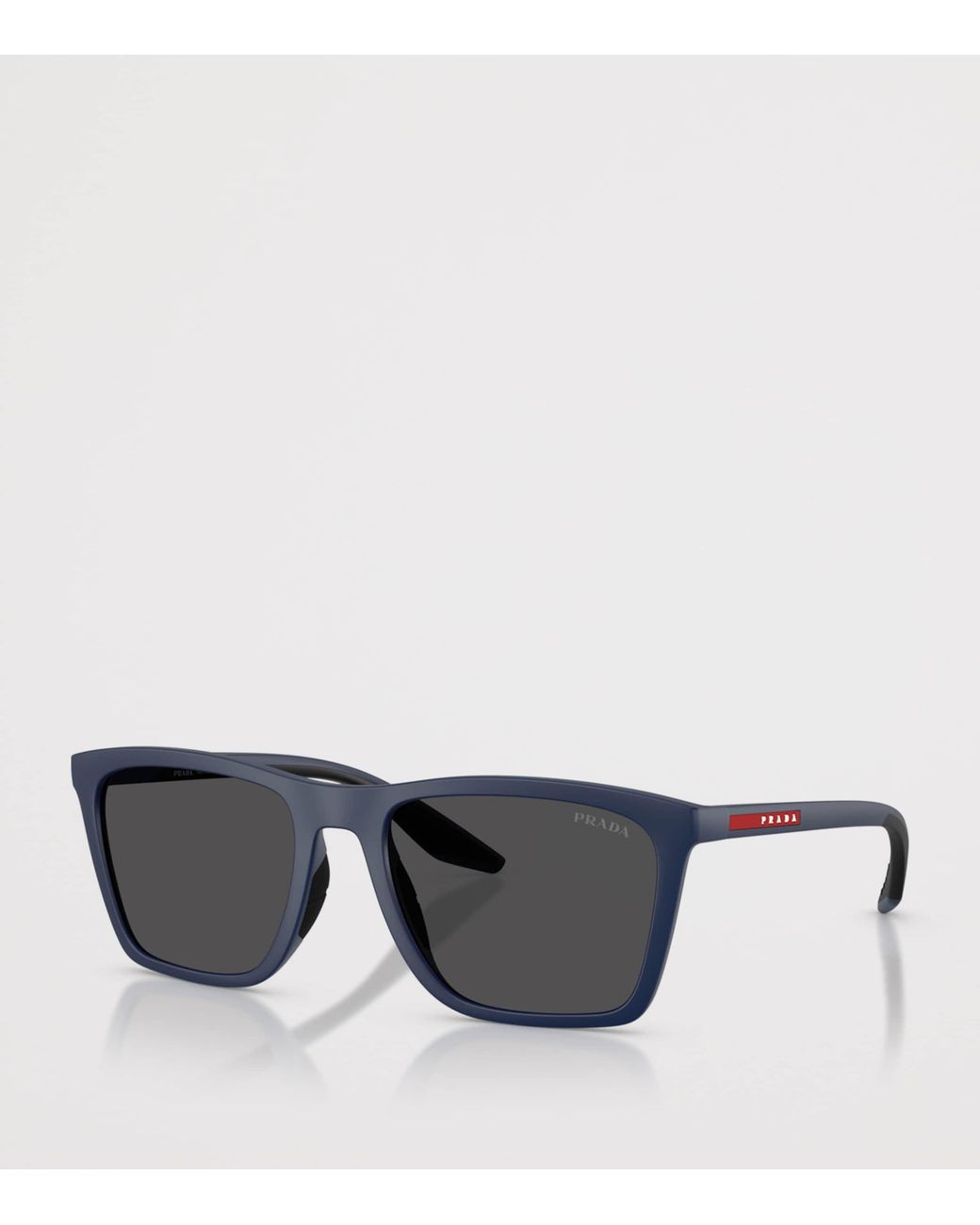 Prada Linea Rossa Black Injected Pr B08S Square Sunglasses for men