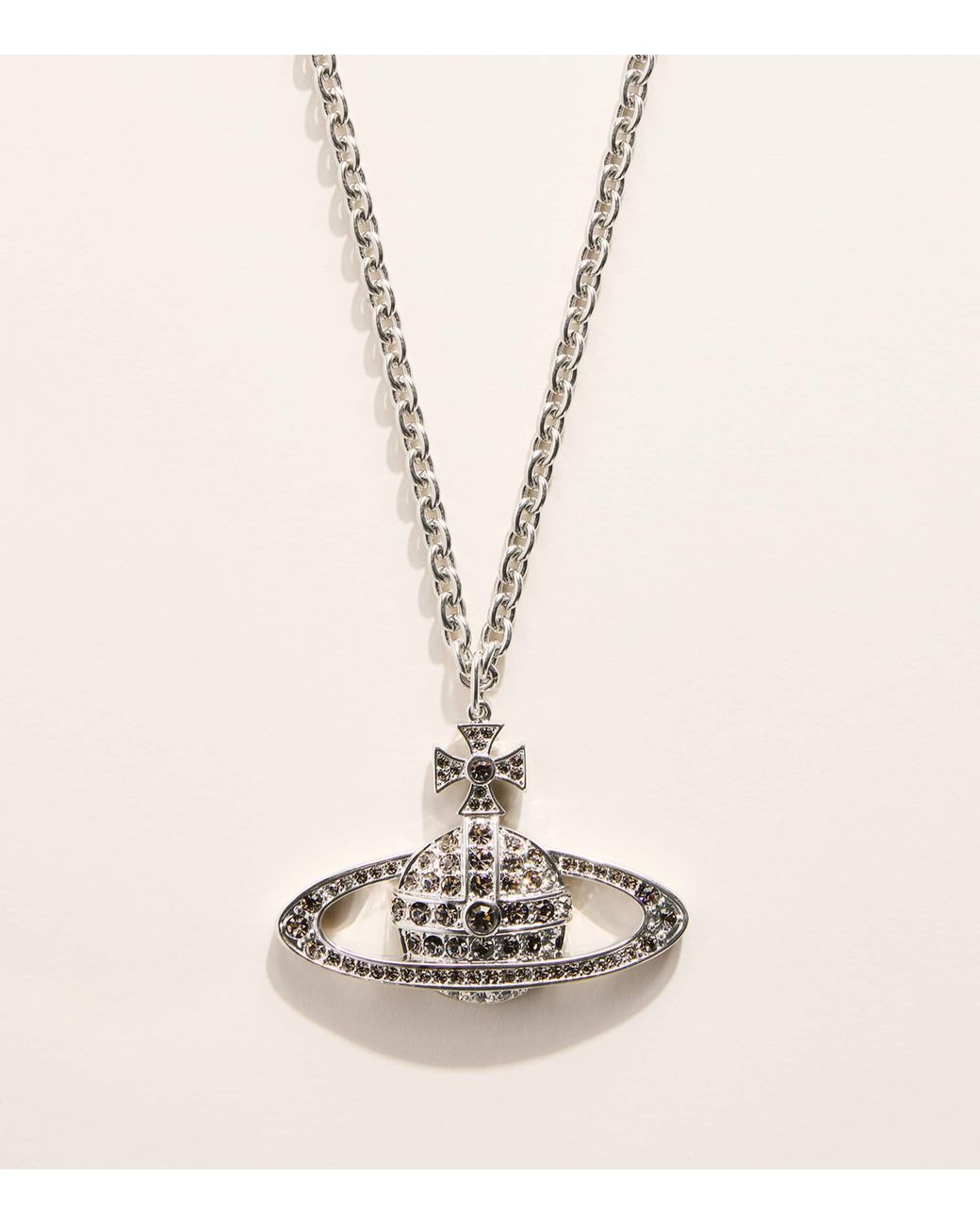 Vivienne Westwood Natural Mini Bas Relief Orb Pendant Necklace for men