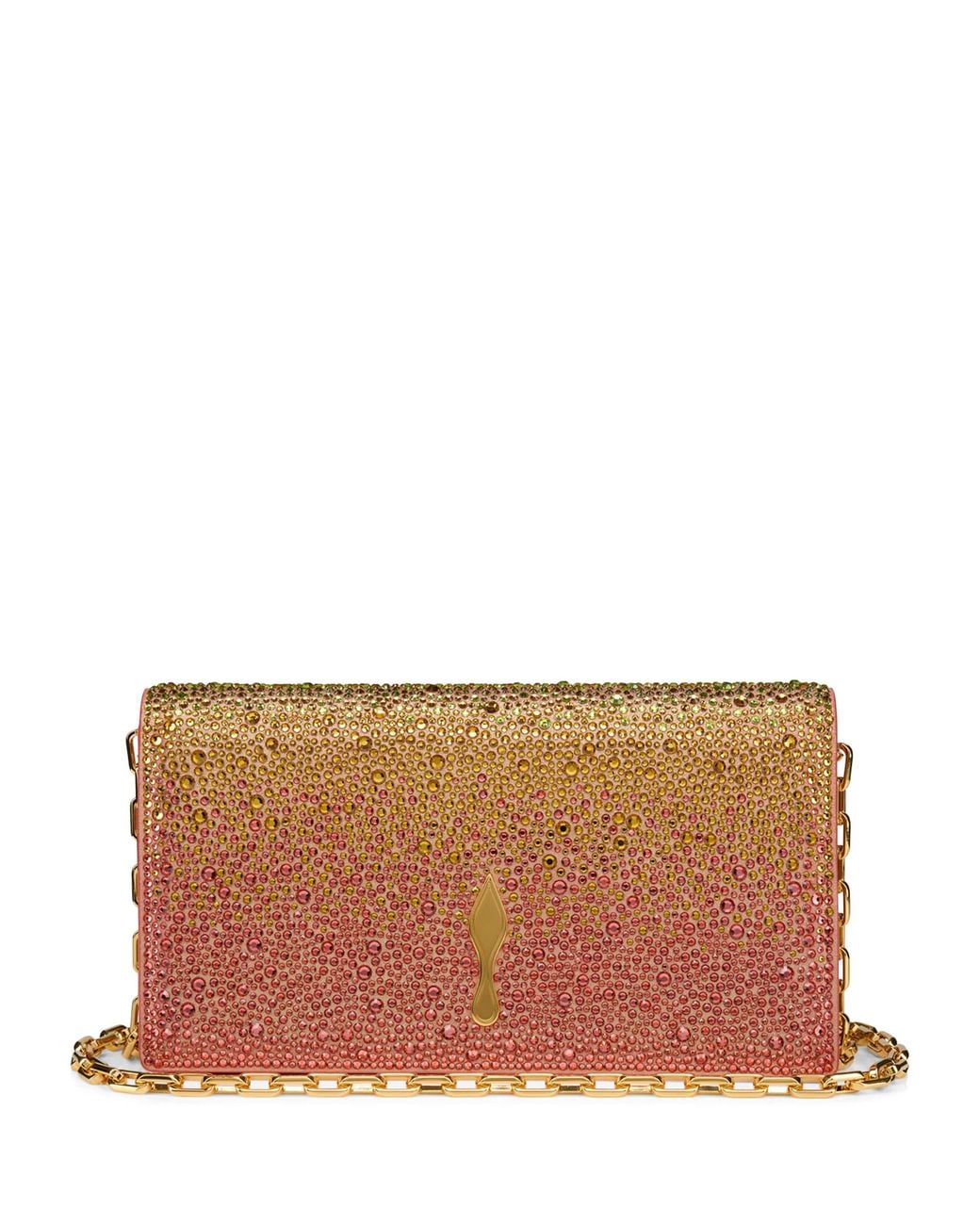 Christian Louboutin Brown Bettina Strass Botanica Clutch Bag