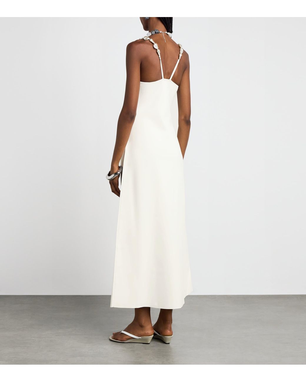 Cult Gaia White Knitted Finley Maxi Dress