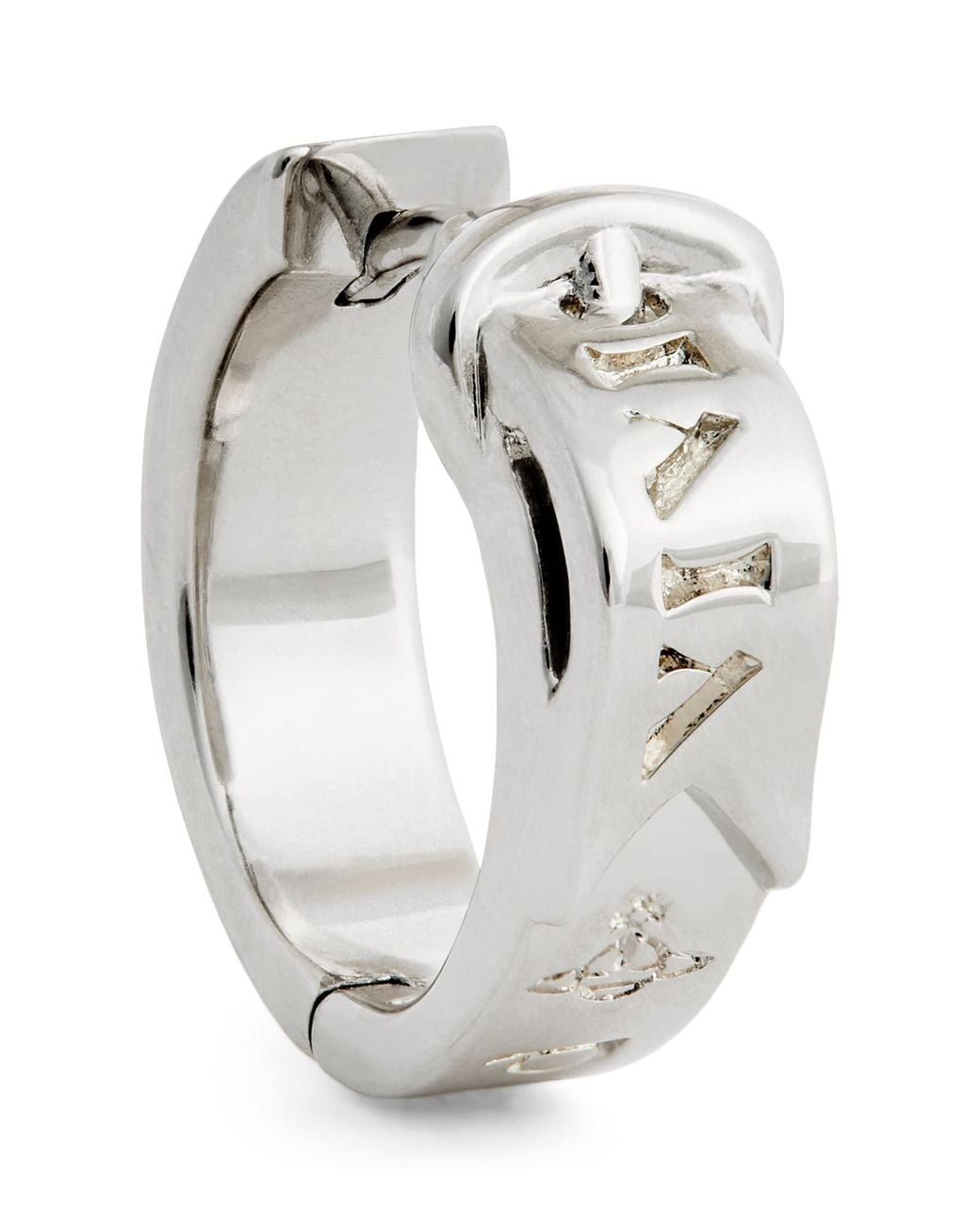 Vivienne Westwood Bobby Single Hoop Earring in White for Men | Lyst