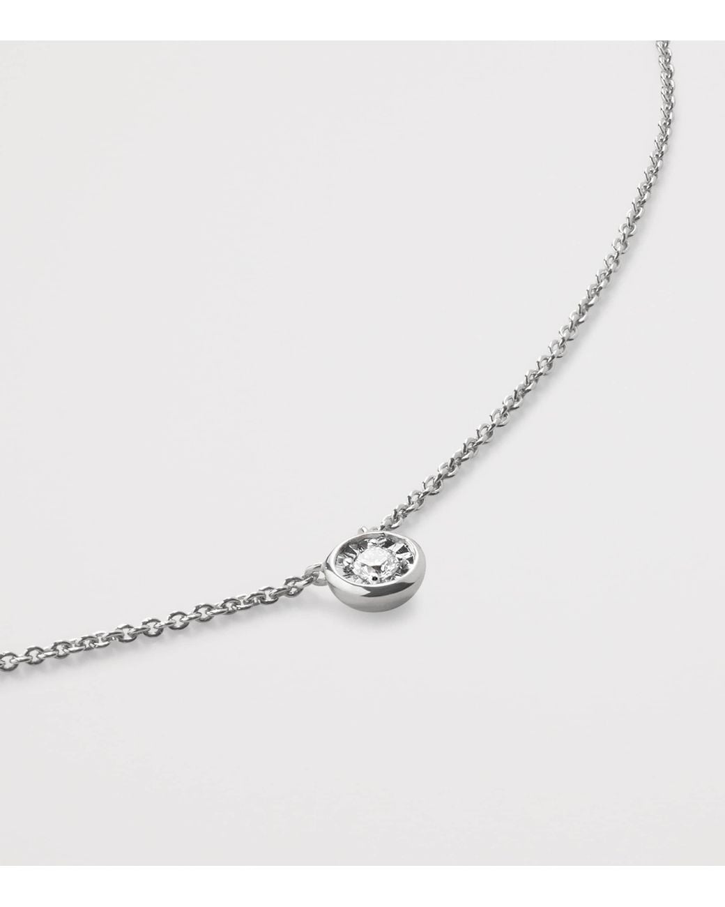 Monica Vinader Natural Small Sterling And Diamond Necklace