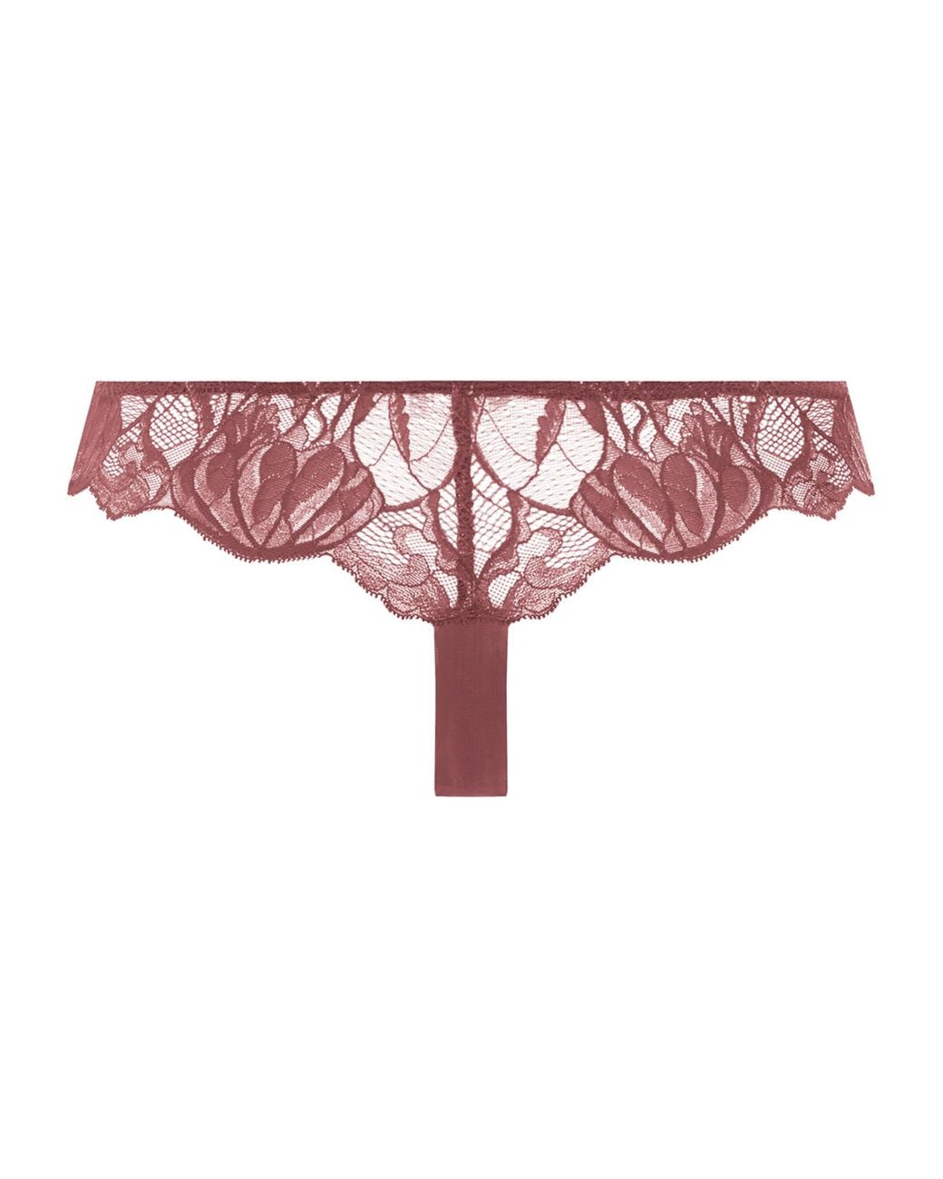 Hanro Pink Lace-Trim Lysia Thong