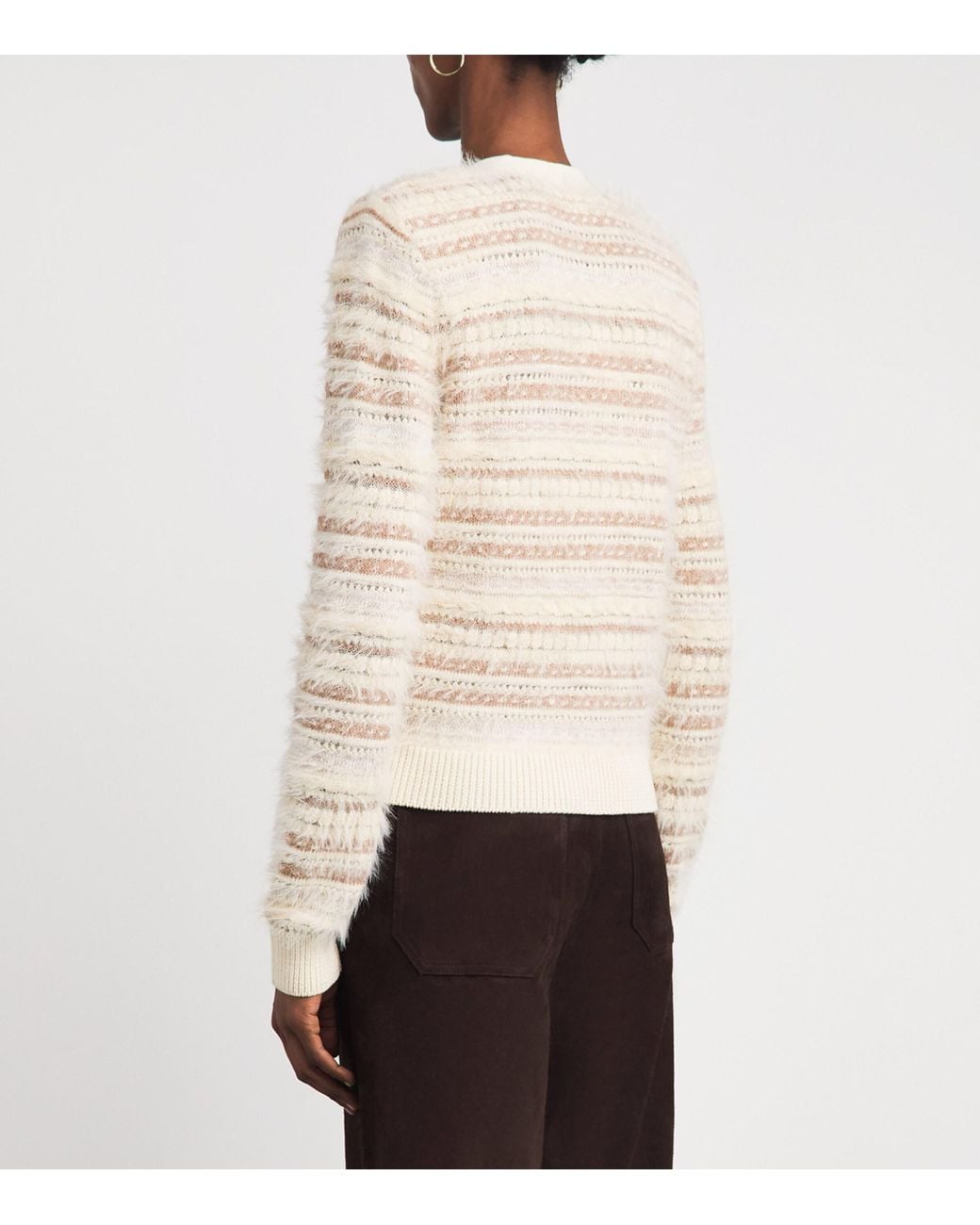 L'Agence White Stripe Ariadne Cardigan