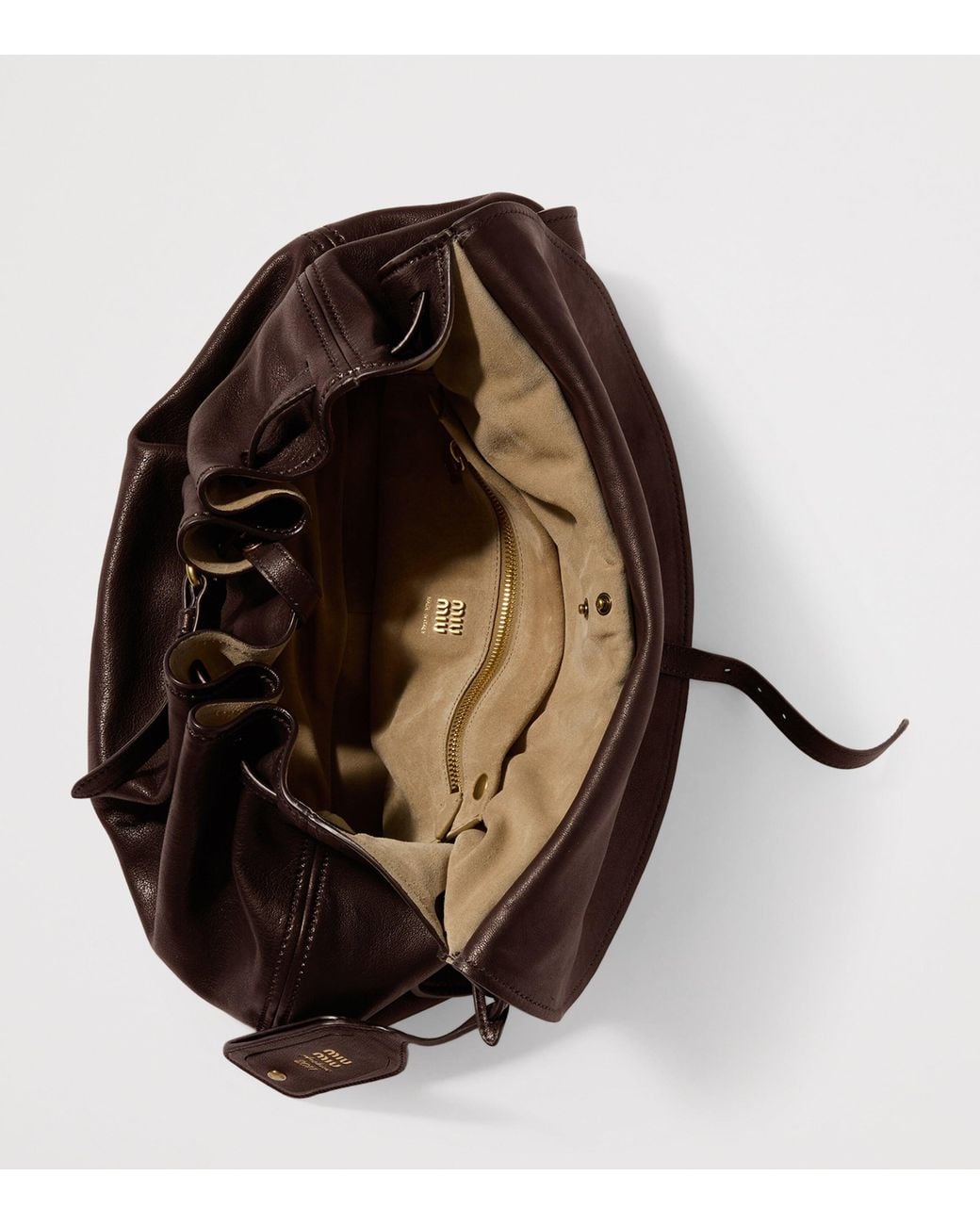 Miu Miu Brown Leather Rendez-Vous Shoulder Bag