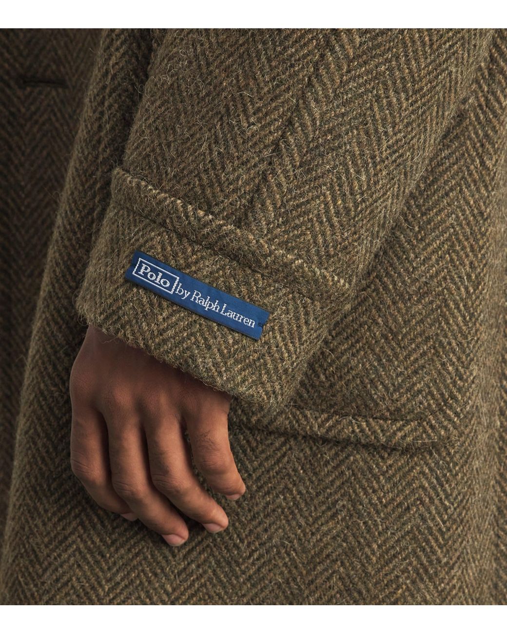 Polo Ralph Lauren Green Wool Tweed Polo Coat for men