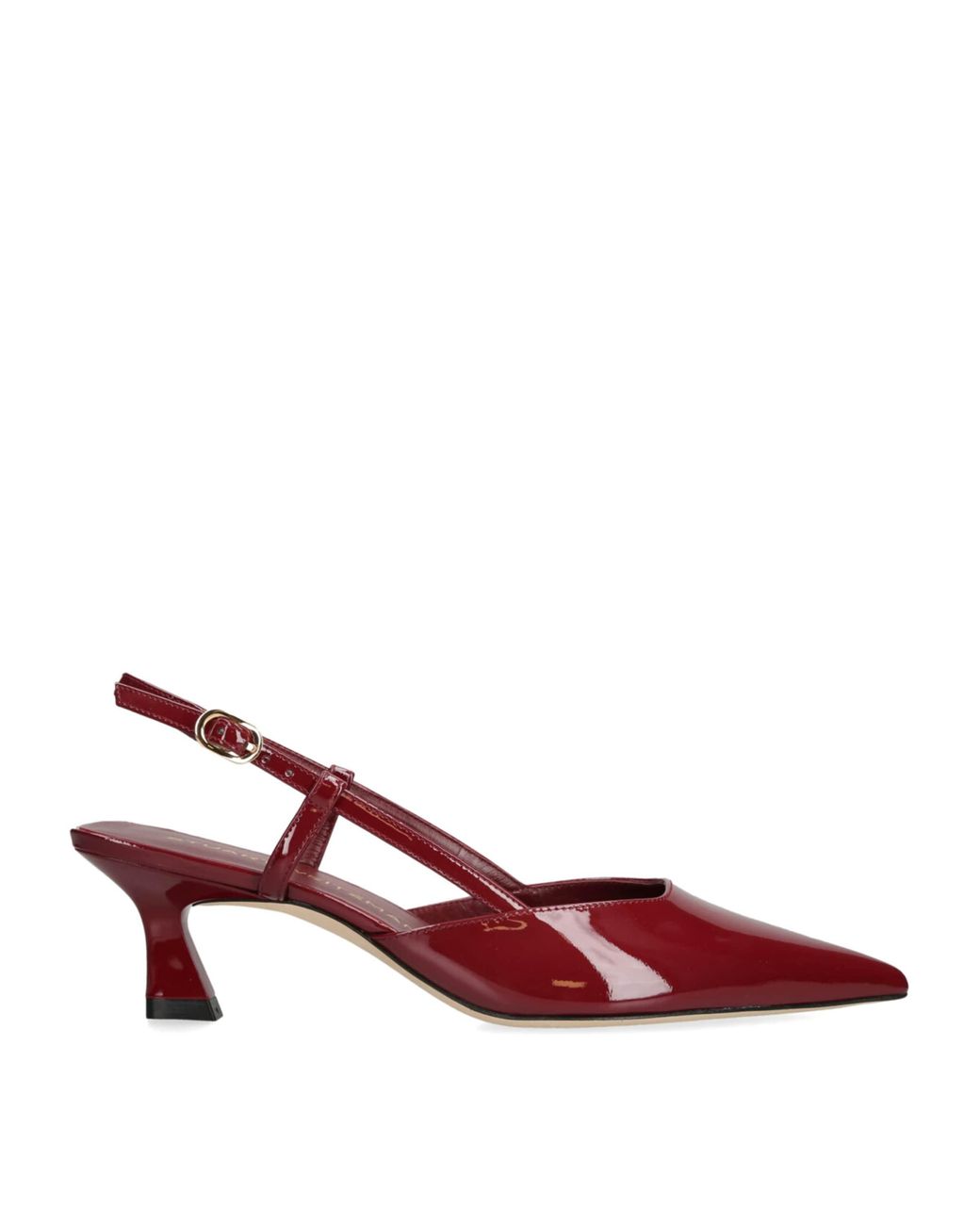 Stuart Weitzman Patent Leather Vinnie Slingback Pumps 50 in Red | Lyst