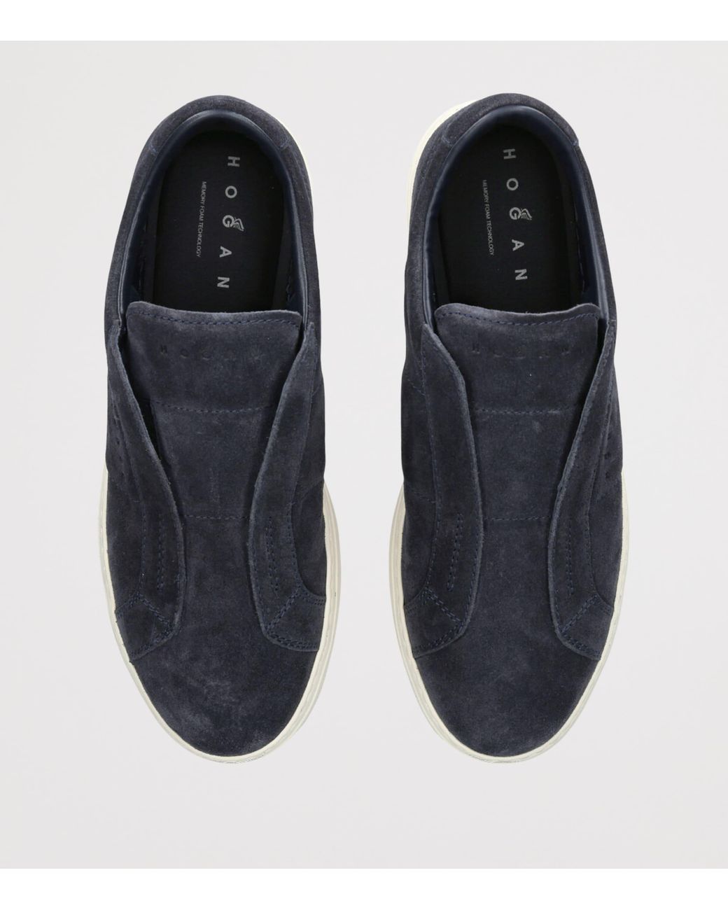 Hogan Blue Suede H668 Slip-On Sneakers for men