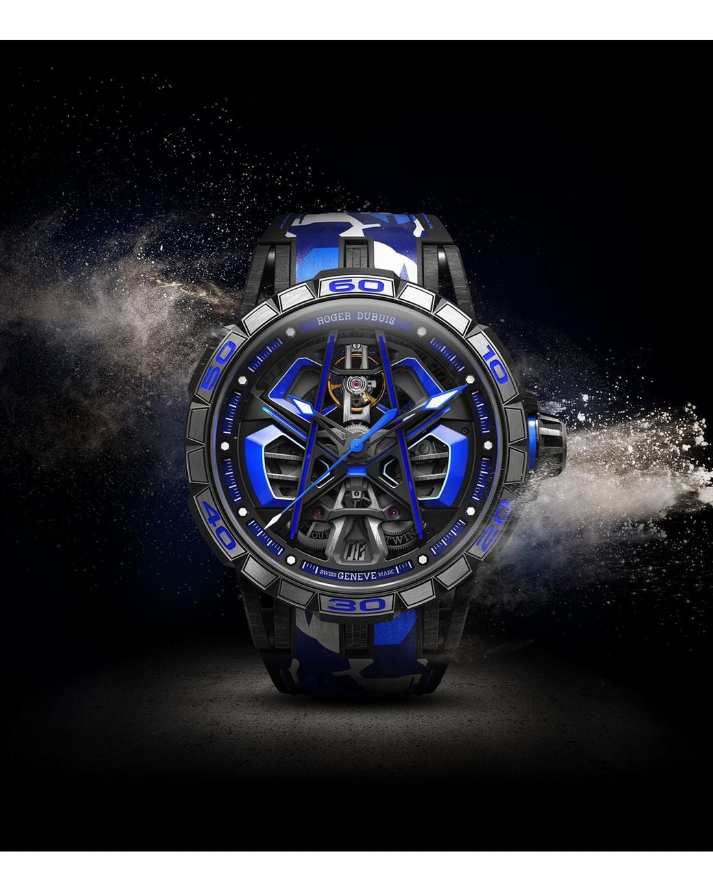Roger Dubuis Blue Carbon Excalibur Spider Huracan Sterrato Mb Watch