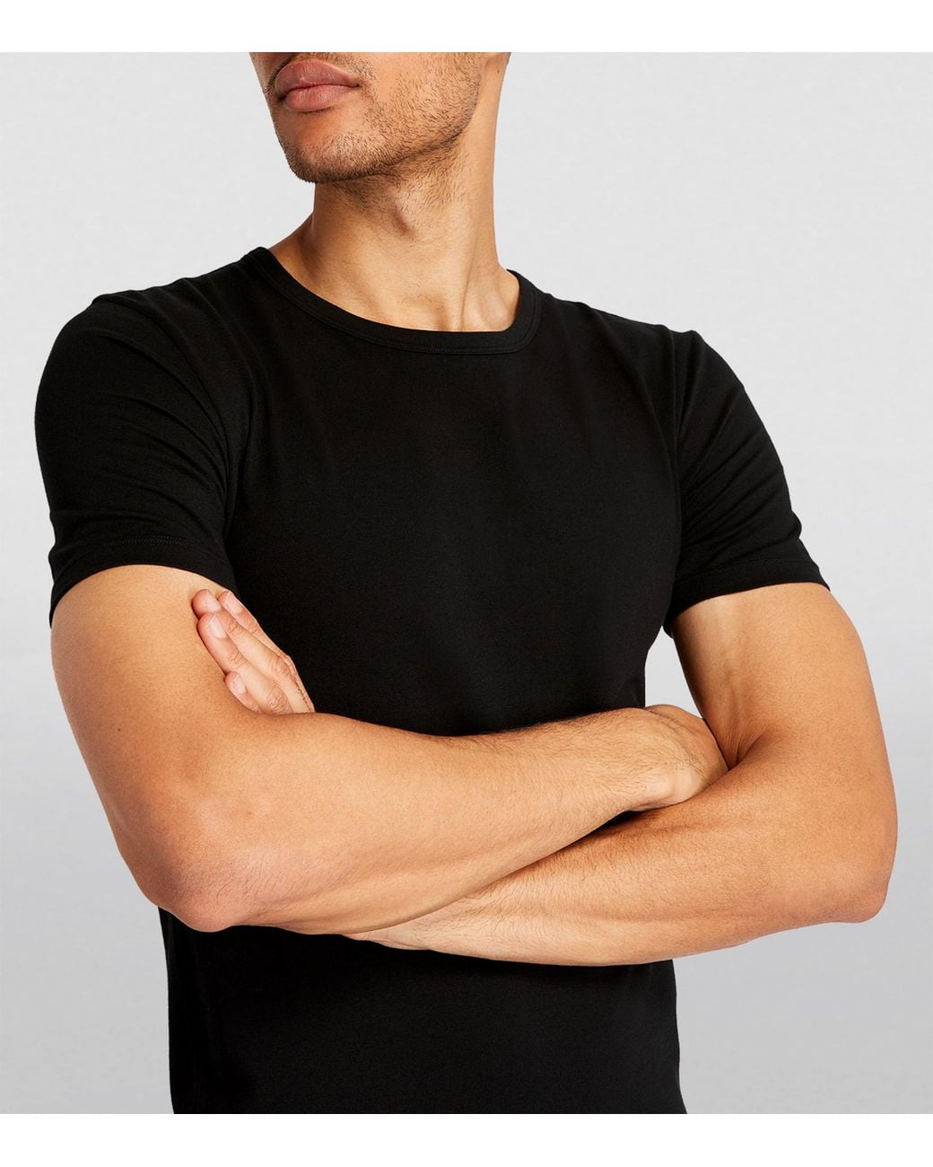 Boss Black Cotton-Blend T-Shirt for men