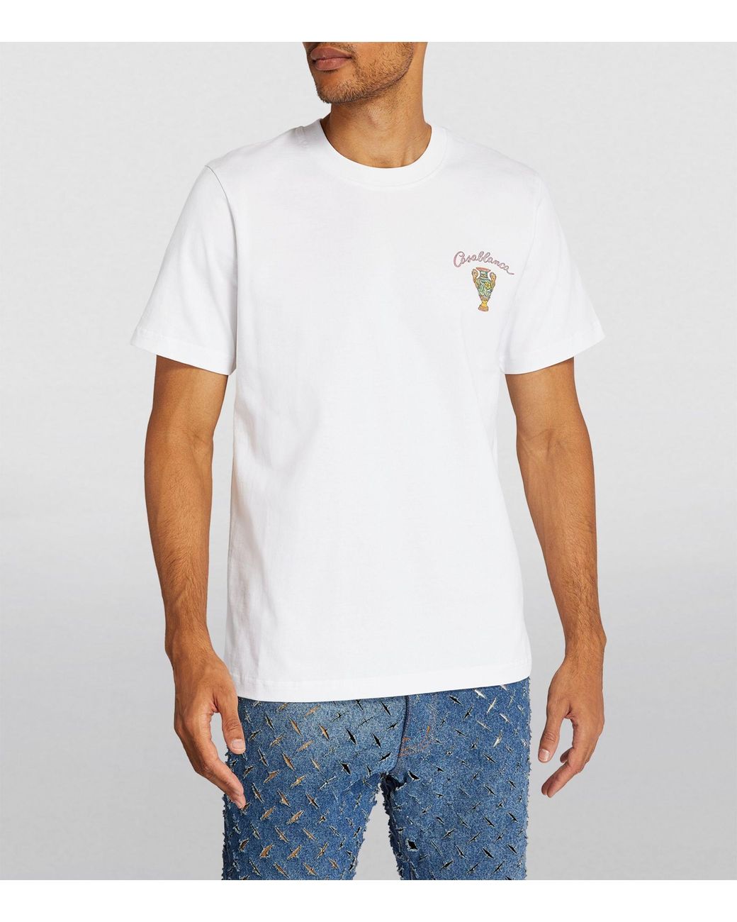 CASABLANCA Garden Print T-shirt in White for Men | Lyst