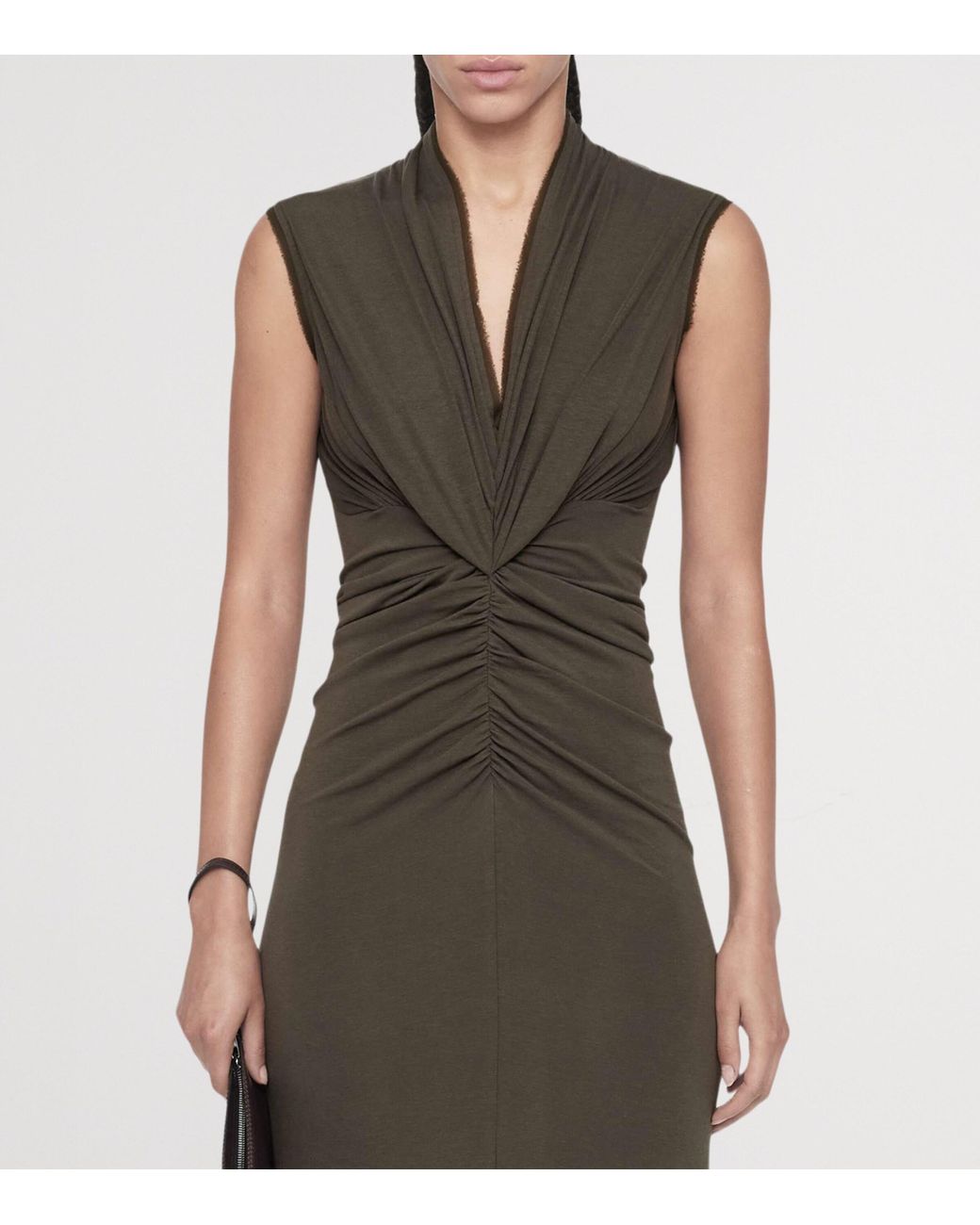 AllSaints Green Dariya Maxi Dress
