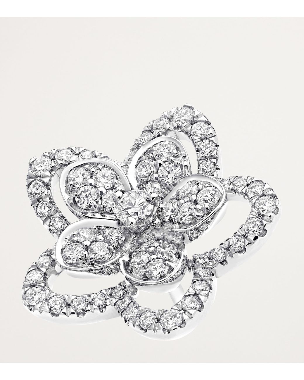 Graff White Gold And Diamond Wild Flower Earrings
