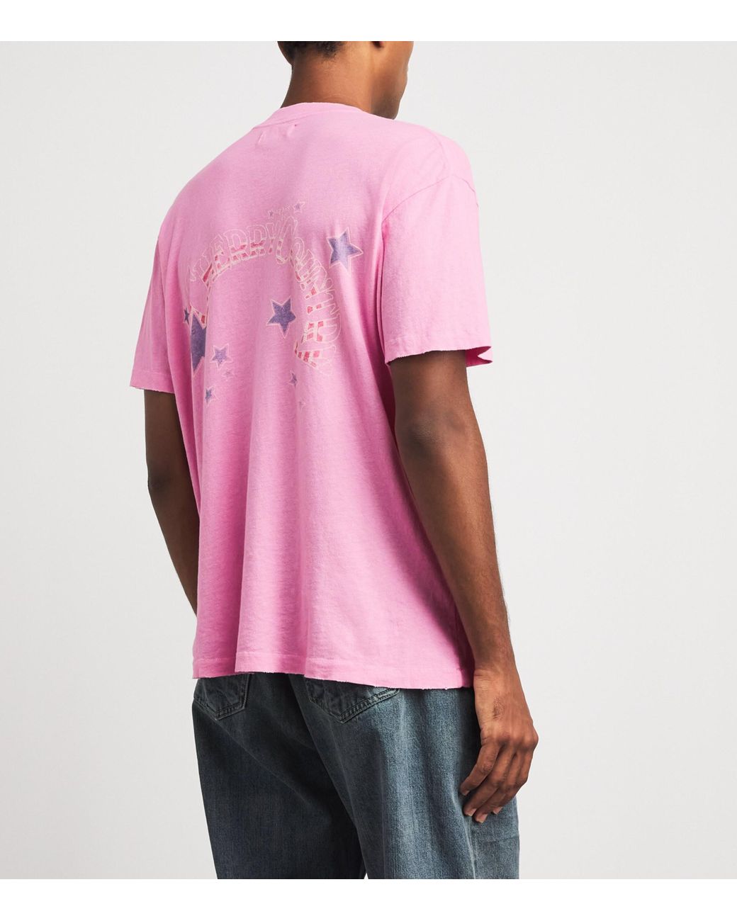 CHERRY LA Pink Cotton Country Classic T-Shirt for men