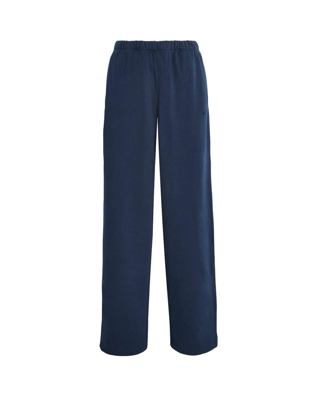 Skims Blue Cotton-Blend Fleece Straight Sweatpants
