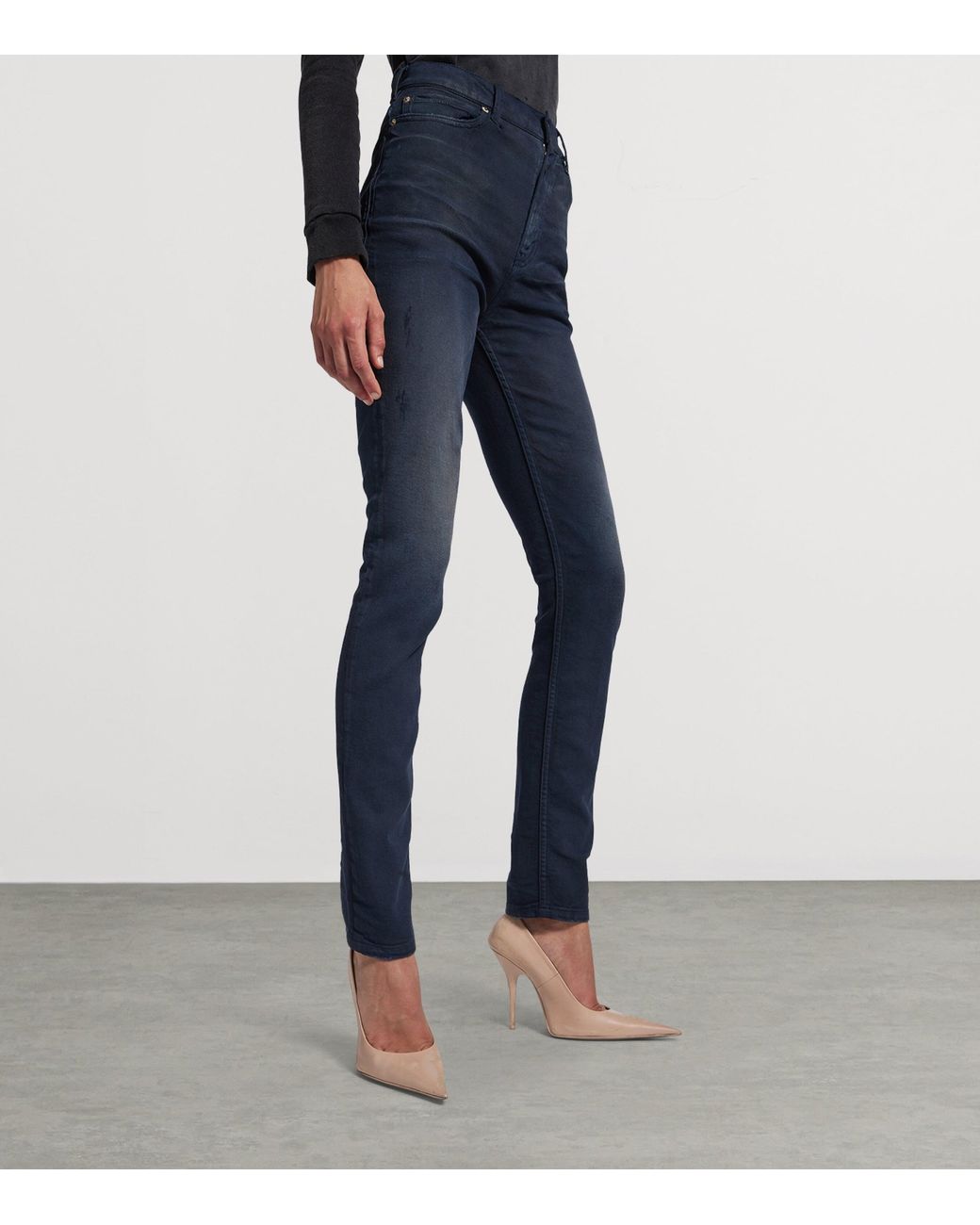 Balenciaga Blue Faded Skinny Jeans