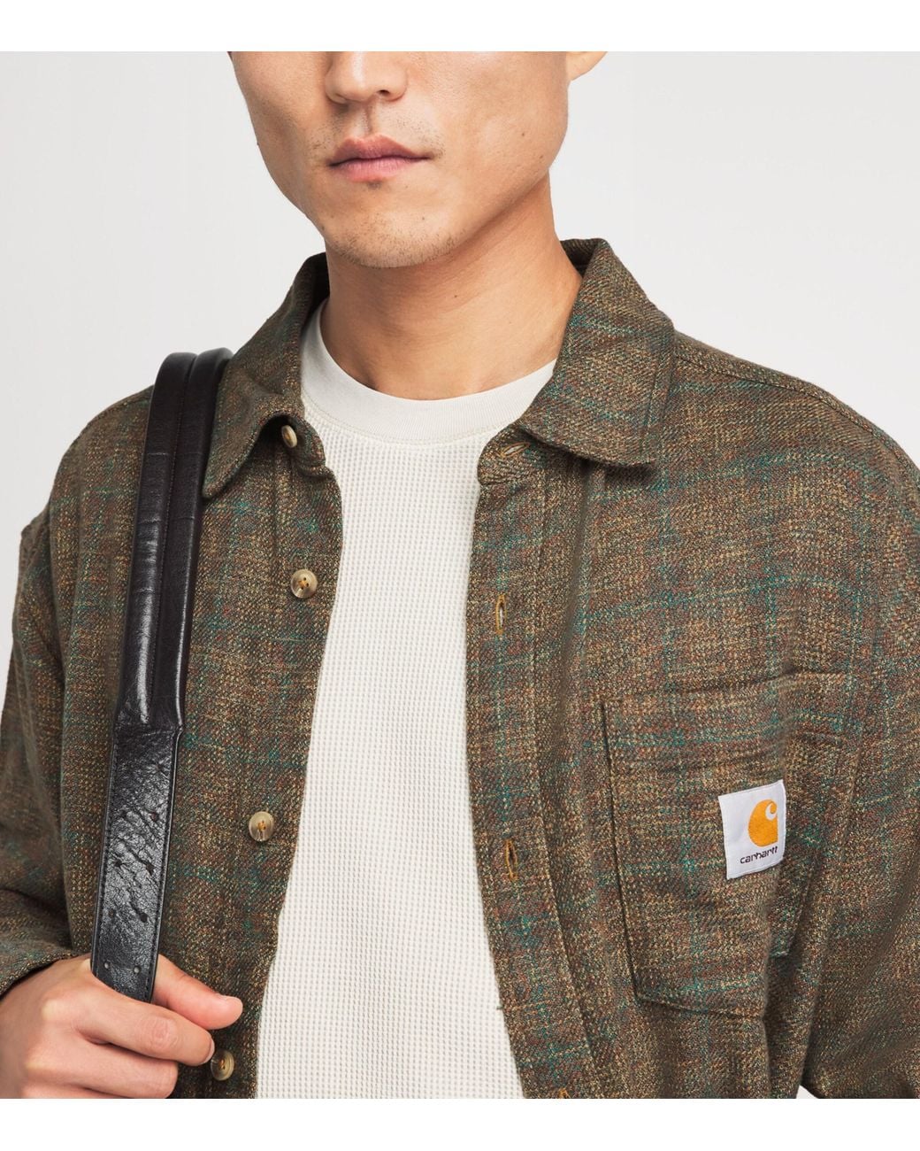 Carhartt Green Cotton Check Bagley Shirt for men
