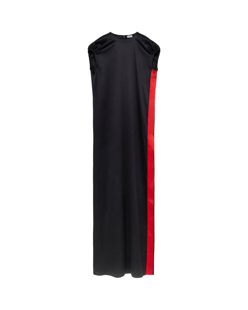 Loewe Black Silk Colour-Block Maxi Dress